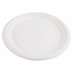 Assiette ronde blanche en pulpe Diam: 30 cm 30 x 30 x 2,6 cm x 50 unités