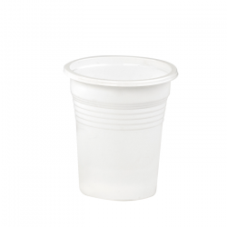 Gobelet Plastique Pp Blanc L: 5,7 cm l: 3,7 cm H: 6,5 cm