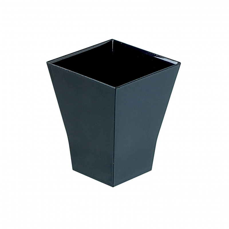 Verrine pyramidale plastique PS noire “Taïti” 60 ml 4,5 x 4,5 x 5,5