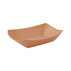 Barquette Bateau kraft réutilisable 218x155, H40 mm, 10pcs