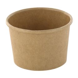 Pot à soupe et glace en carton kraft brun sans plastique, Waterbased Ø61mm H40 mm, 50pcs