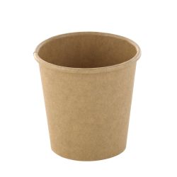 Pot à soupe et glace en carton kraft brun sans plastique, Waterbased Ø61mm H58 mm, 50pcs