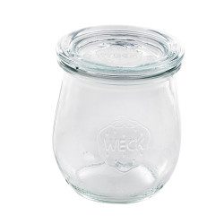 Bocal Bokocook en verre Weck avec couvercle en verre 200ml Ø80mm H86 mm, 12pcs