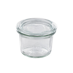 Bocal Bokocook en verre Weck avec couvercle en verre Ø60mm 37x H60 mm, 12pcs