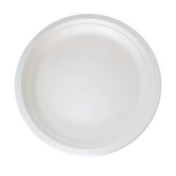 Assiette ronde blanche en pulpe Ø222mm L220x220 mm, 50pcs