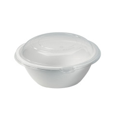 Bol pulpe géant rond blanc 1500 ml Diam: 22 cm 22 x 13 x 9,5 cm x 50 unités