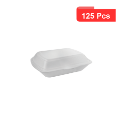 125 Pcs - Coquille plastique PSE ovale blanche - 152x120 mm, Hauteur: 89 mm